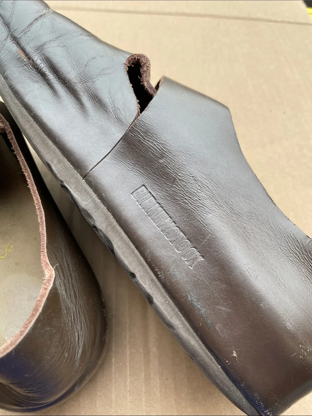 Birkenstock Brown Leather Slip-On Loafers
